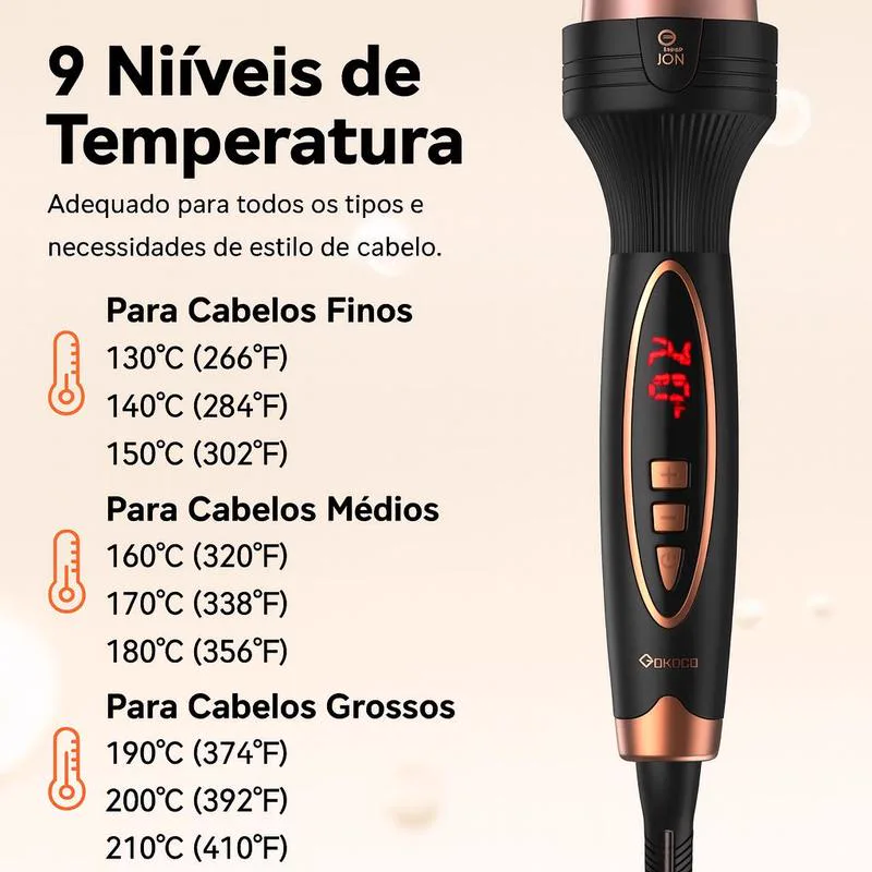 9 níveis de temperatura